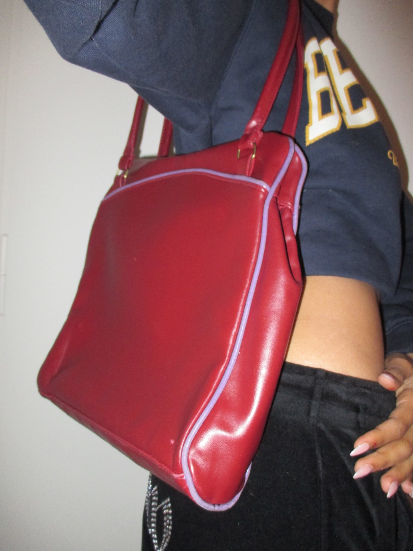 RED WINE SHOULDER BAG